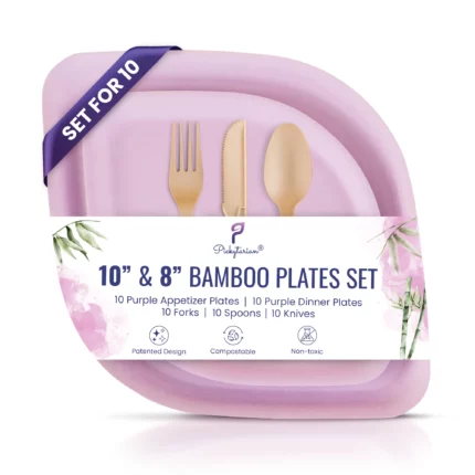 Purple Bamboo Set for 10
