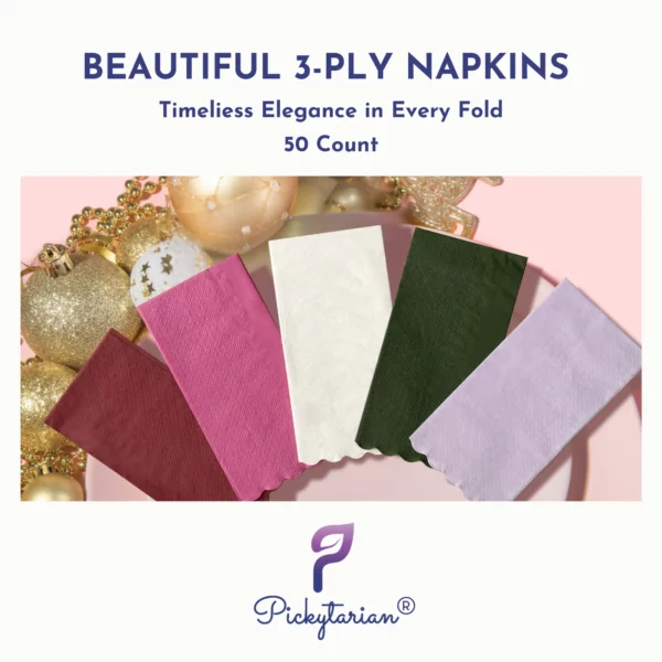 3 ply paper napkins, soft colorful napkins, party napkins