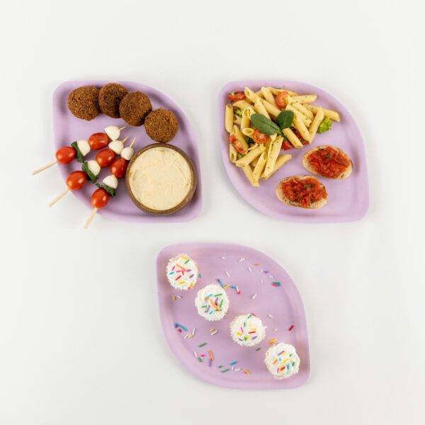 Purple Appetizer Plates - 8 inches - Brown Disposable Appetizer Plates