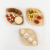 Natural Brown Appetizer Plates - 8 inches - Brown Disposable Appetizer Plates