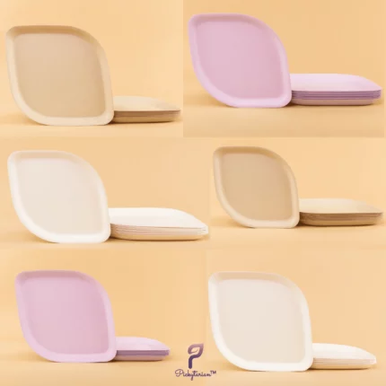 Premium 10-Inch Compostable Dinner Plates - Elegant Bamboo Plates