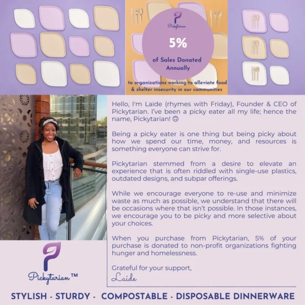 Meet the founder of Pickytarian, stylish compostable bamboo party plates