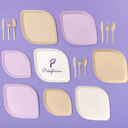 Pickytarian compostable disposable party plates bamboo disposable plates